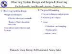 Observing System Design and Targeted Observing - slide 1