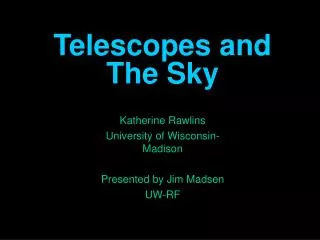 Telescopes and The Sky