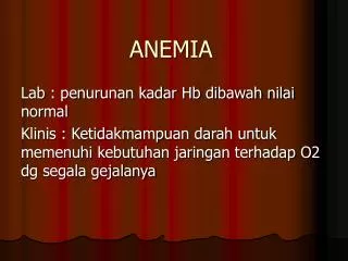 ANEMIA