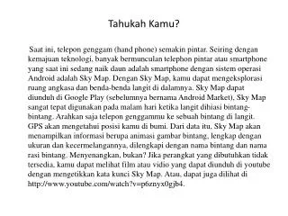 tahukah kamu