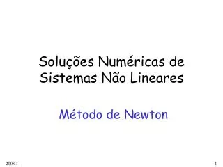 solu es num ricas de sistemas n o lineares