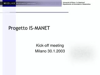 Progetto IS-MANET