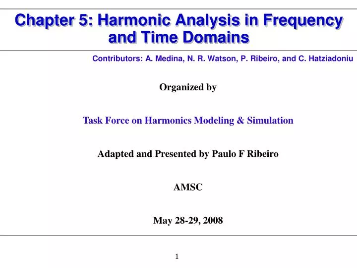 chapter 5 harmonic analysis in frequency and time domains
