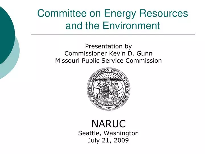 committee on energy resources and the environment