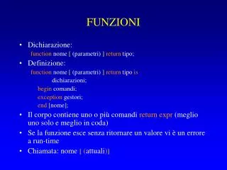 funzioni