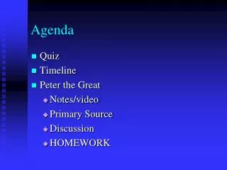 Agenda