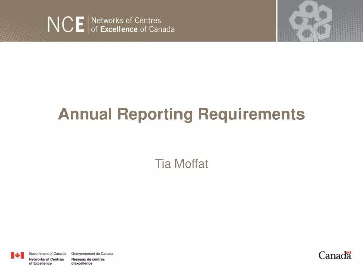 annual reporting requirements
