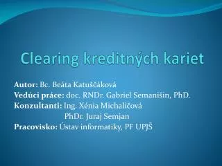 clearing kreditn ch kariet