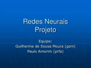 redes neurais projeto