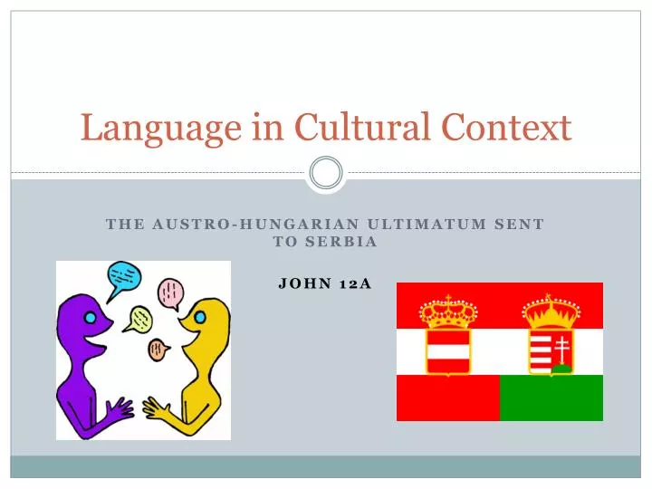 language in cultural context