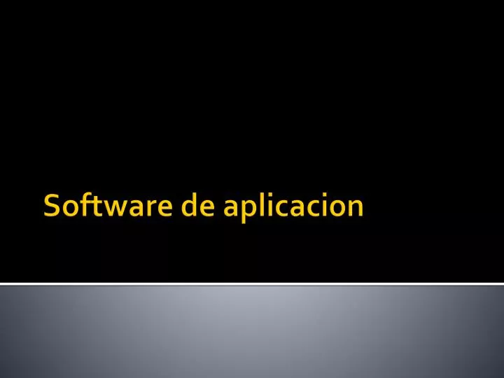 software de aplicacion