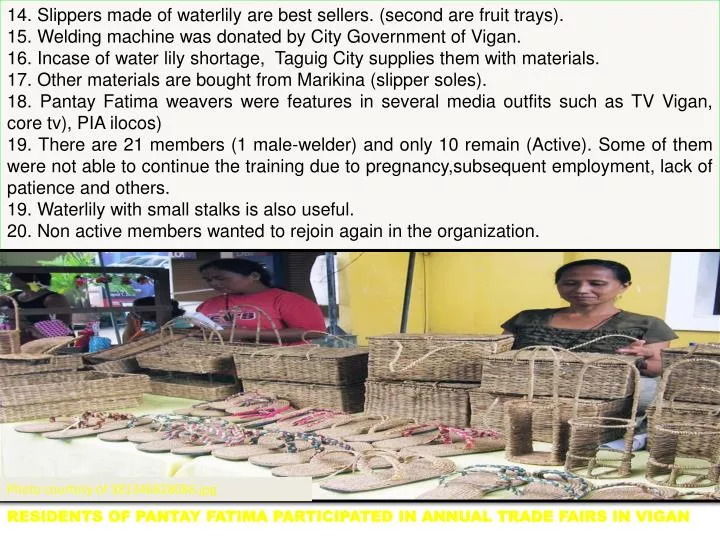 residents of pantay fatima participated in annual trade fairs in vigan