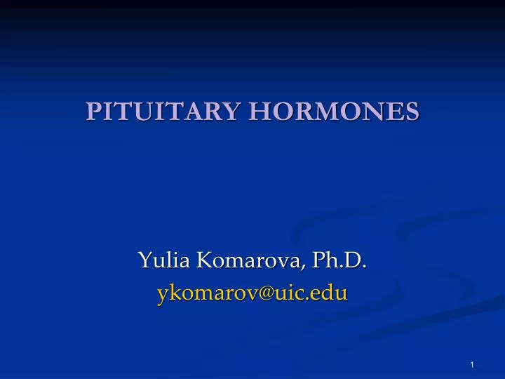 pituitary hormones