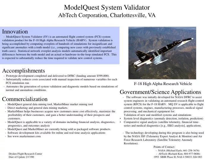 modelquest system validator abtech corporation charlottesville va