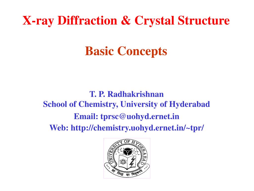 PPT - X-ray Diffraction & Crystal Structure Basic Concepts PowerPoint ...