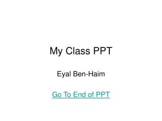 My Class PPT