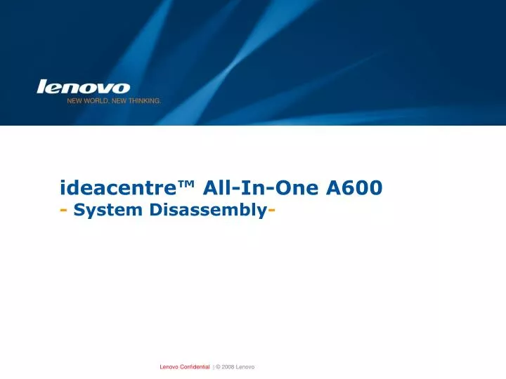 ideacentre all in one a600 system disassembly