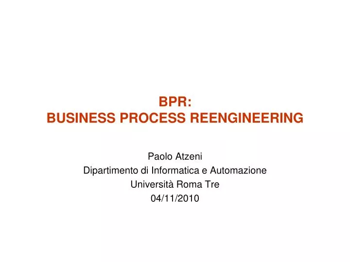 bpr business process reengineering