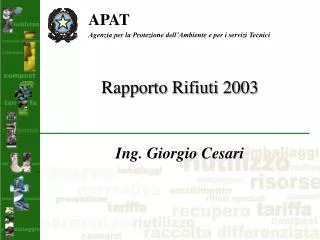 rapporto rifiuti 2003