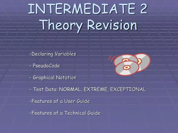 intermediate 2 theory revision