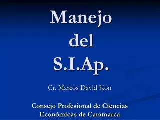 manejo del s i ap