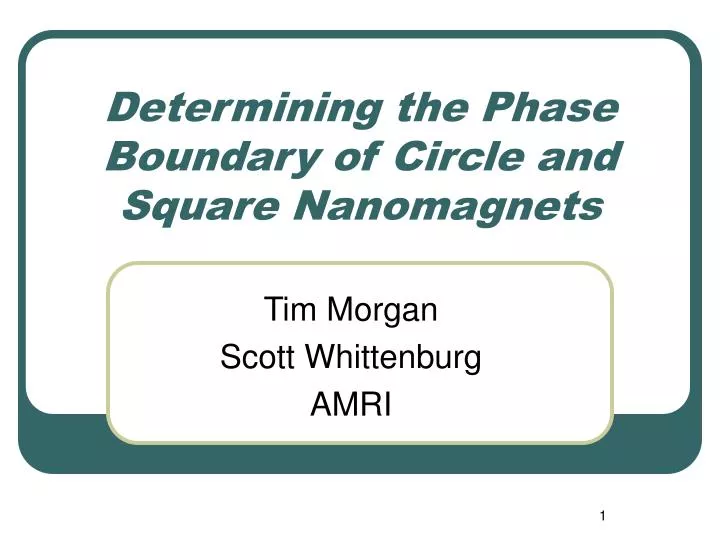 determining the phase boundary of circle and square nanomagnets