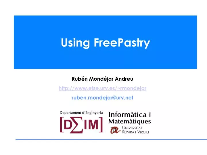 using freepastry