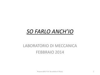 so farlo anch io