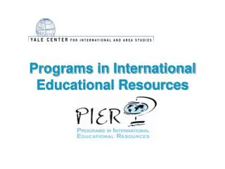 Programs in International Educational Resources