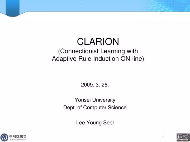 clarion connectionist learning with adaptive rule induction on line