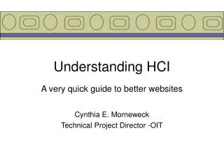 Understanding HCI