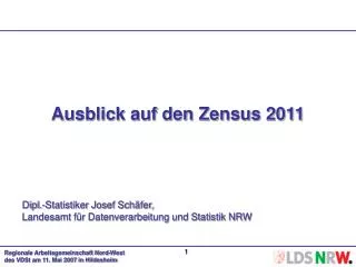 ausblick auf den zensus 2011