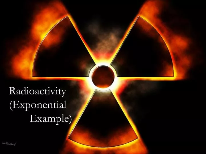 radioactivity exponential example