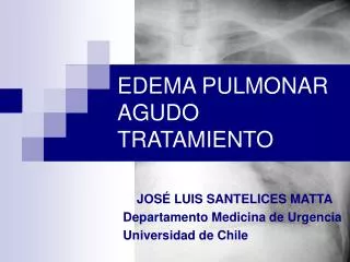 edema pulmonar agudo tratamiento