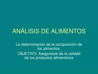 an lisis de alimentos