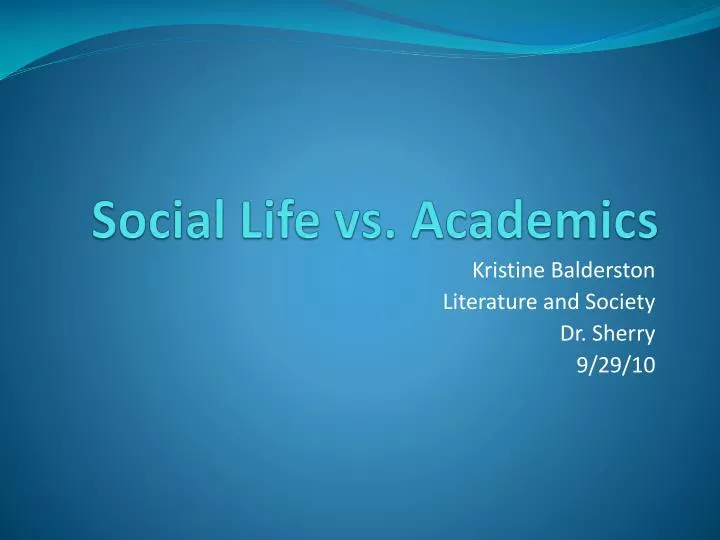 social life vs academics