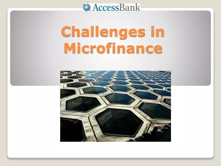 challenges in microfinance