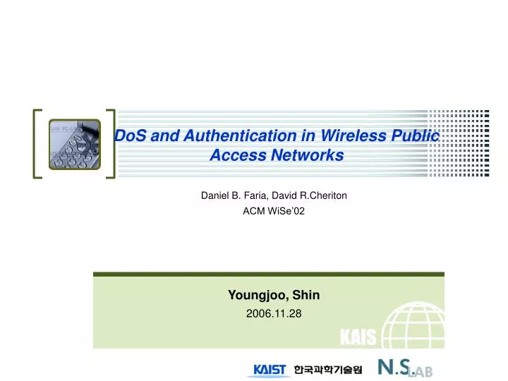 dos and authentication in wireless public access networks