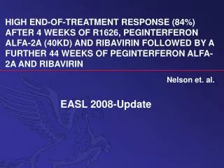 EASL 2008-Update