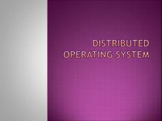 distributed operating system