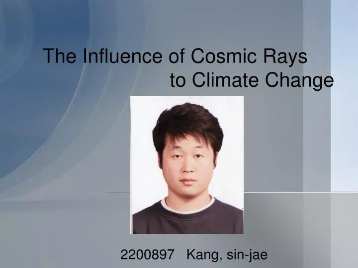 the influence of cosmic rays to climate change