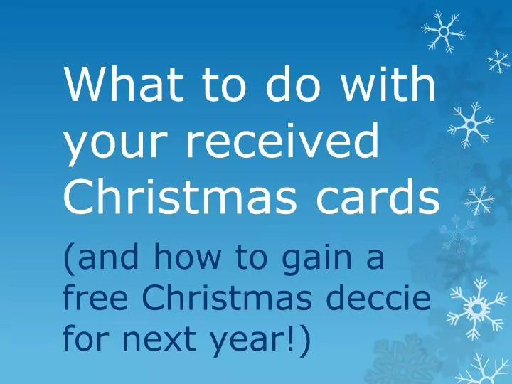 what to do with your received christmas cards