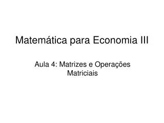 matem tica para economia iii