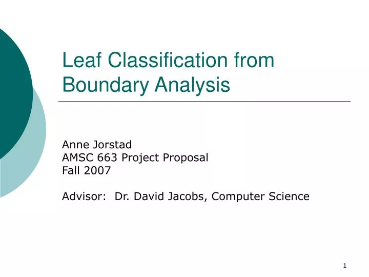 leaf classification from boundary analysis