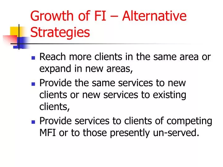 growth of fi alternative strategies