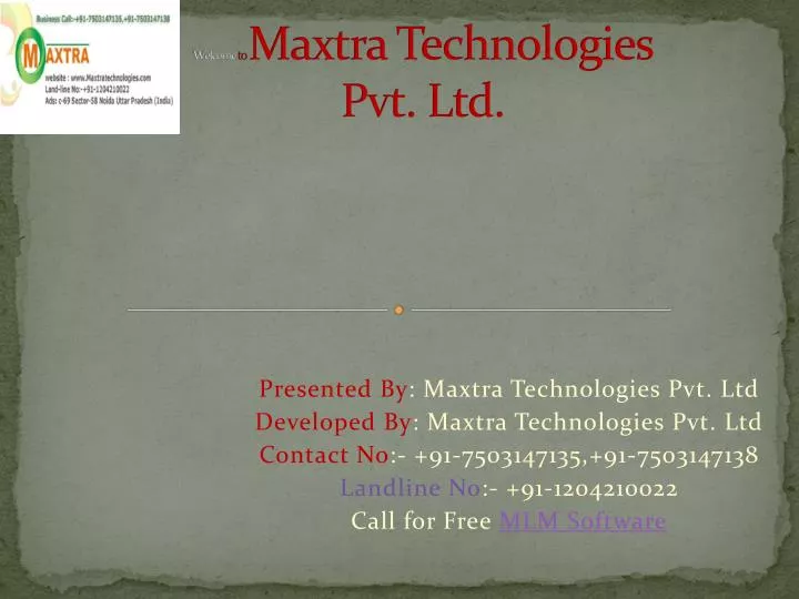 welcome to maxtra technologies pvt ltd