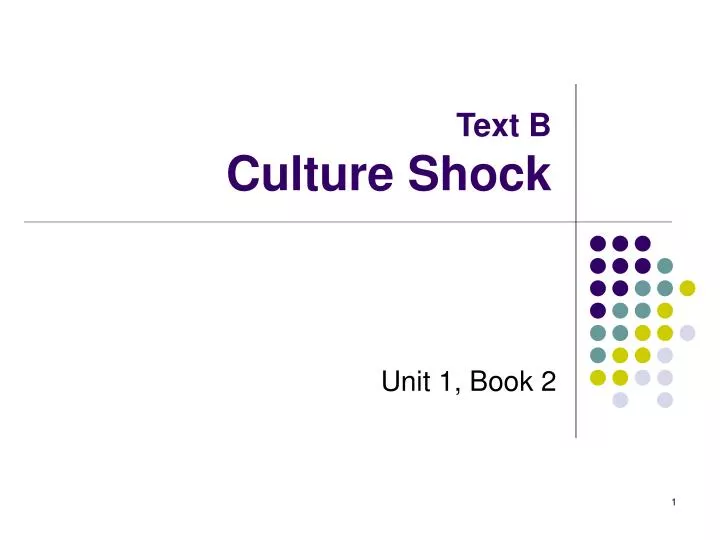 text b culture shock