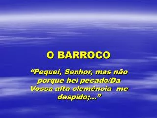 o barroco