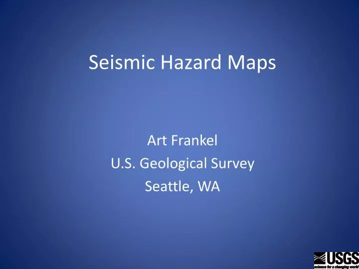 seismic hazard maps