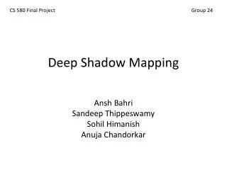 Deep Shadow Mapping